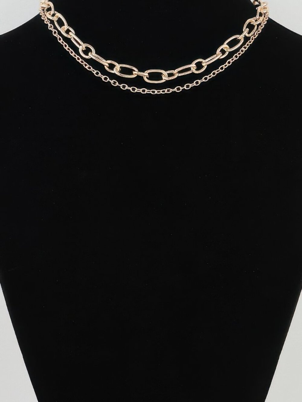 Double Polished Link Chain Choker Necklace